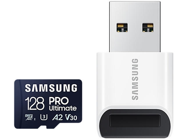 Карти памет 128GB Samsung PRO Ultimate microSD kарта с четец (2023)