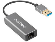 Кабели и Адаптери Natec Cricket USB към RJ45 Ethernet адаптер мрежова карта USB 3.0, 1xRJ45 1GB, кабел