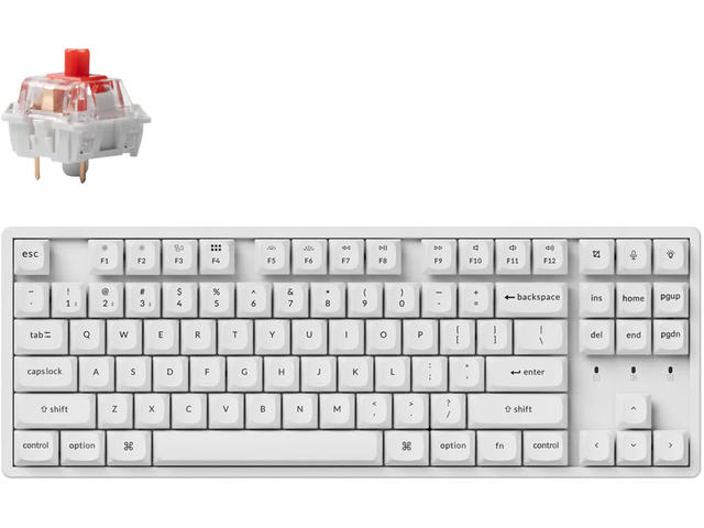 Клавиатури Keychron K8 Pro White QMK/VIA TKL K Pro(Hot Swappable) Red Switch RGB Backlight Alluminium Frame