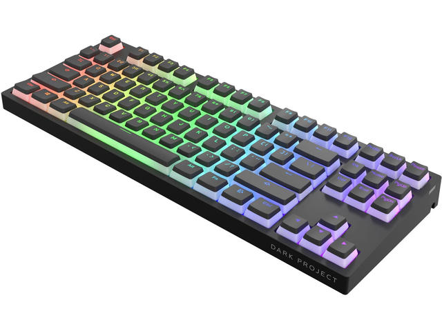 Клавиатури Dark Project KD87A Black TKL PBT - HS Gateron Cap Teal Switch, RGB