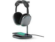 Стойки за слушалки Satechi 2-IN-1 Headphone Stand w Wireless Charger, Space Gray