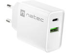 Зарядни устройства Natec Ribera Gan 20W, White