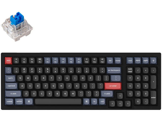 Клавиатури Keychron K4 Pro Hot-Swappable Full-Size K Pro Blue Switch White LED