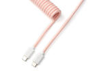 Кабели за клавиатури Keychron Coiled Aviator Straight Custom USB Cable USB-C - USB-C , Light Pink