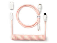 Кабели за клавиатури Keychron Coiled Aviator Straight Custom USB Cable USB-C - USB-C , Light Pink
