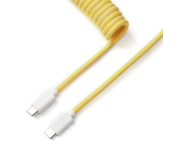 Кабели за клавиатури Keychron Coiled Aviator Straight Custom USB Cable USB-C - USB-C , Yellow