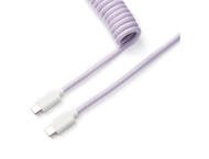 Кабели за клавиатури Keychron Coiled Aviator Straight Custom USB Cable USB-C - USB-C , Light Purple