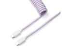 Кабели за клавиатури Keychron Coiled Aviator Straight Custom USB Cable USB-C - USB-C , Light Purple