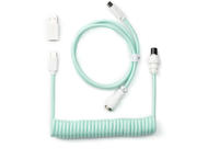 Кабели за клавиатури Keychron Coiled Aviator Straight Custom USB Cable USB-C - USB-C , Mint