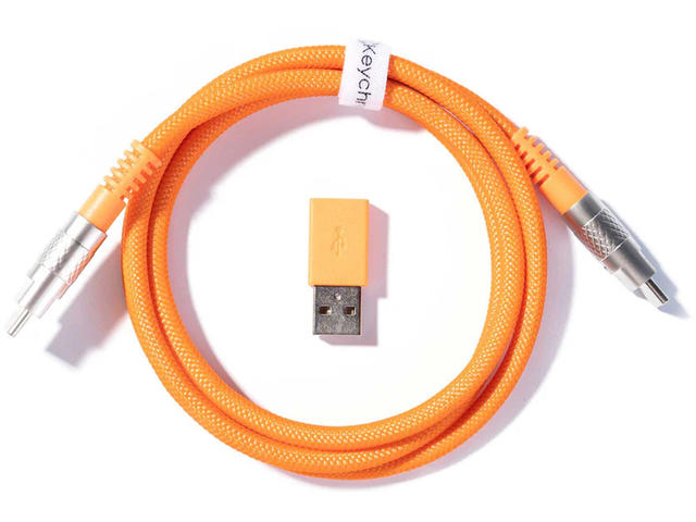 Кабели за клавиатури Keychron Double-Sleeved Geek USB-C - USB-C, Orange