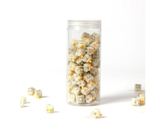 Суичове за клавиатури Keychron Gateron KS-3X1 Milky Yellow Switch Set 110 броя