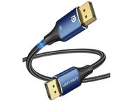 Кабели и Адаптери Vention кабел Display Port 1.4 DP M / M 8K 2m - Cotton Braided, Blue Aluminum Alloy