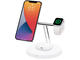 Зарядни устройства Belkin BoostCharge Pro 3-in-1 Wireless Charger with Official MagSafe Charging 15W, White