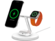 Зарядни устройства Belkin BoostCharge Pro 3-in-1 Wireless Charger with Official MagSafe Charging 15W, White