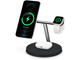Зарядни устройства Belkin BoostCharge Pro 3-in-1 Wireless Charger with Official MagSafe Charging 15W, Black