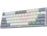 Клавиатури Redragon Fizz K617-RGB-GW сиво/бяло