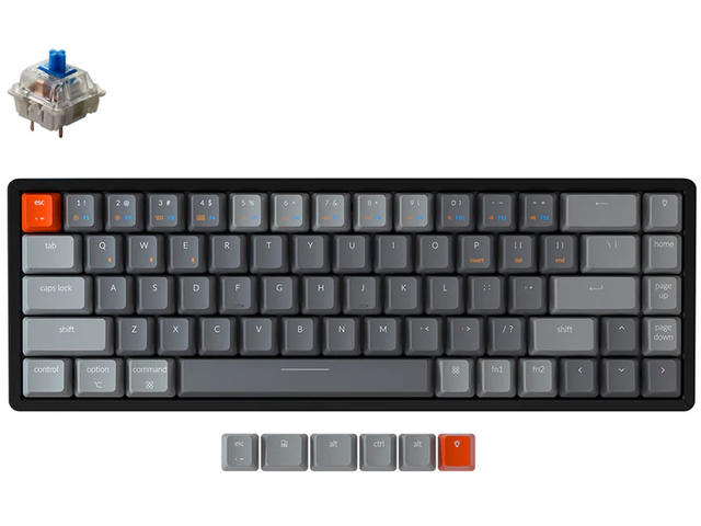Клавиатури Keychron K6 Aluminum 65% Gateron Blue Switch RGB LED Gateron Blue Switch ABS