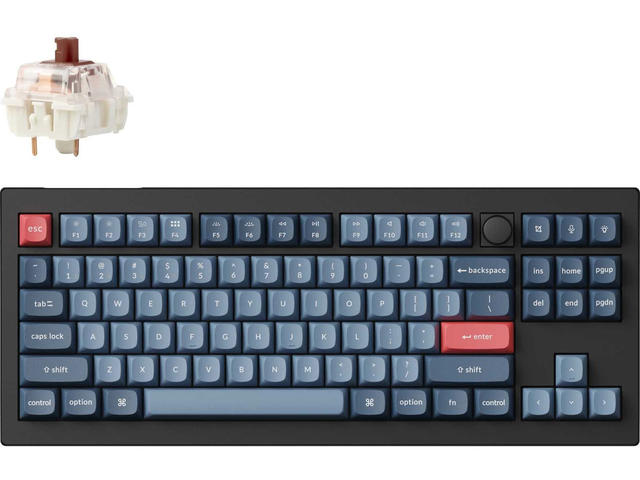 Клавиатури Keychron V3 Max QMK, Carbon Black, Gateron Jupiter Brown Switch, RGB Backlight