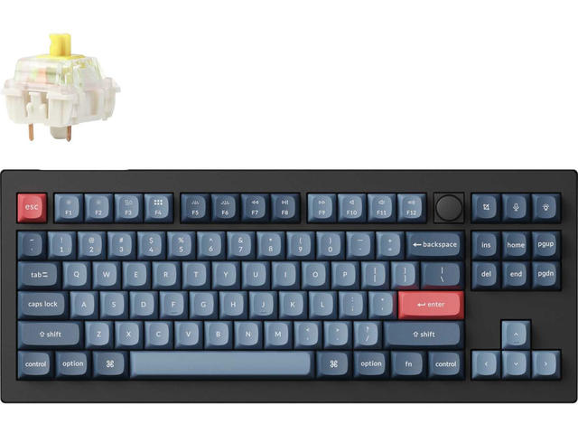 Клавиатури Keychron V3 Max QMK, Carbon Black, Gateron Jupiter Banana Switch, RGB Backlight