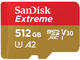 Карти памет 512GB SanDisk Extreme microSDXC A2 C10 V30 UHS-I U3