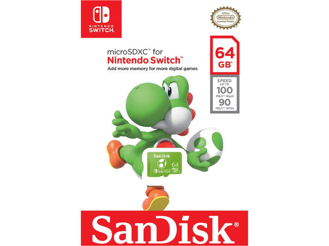 Карти памет 64GB SanDisk microSDXC card за Nintendo Switch
