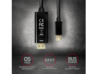Кабели и Адаптери Axagon RVDM-HI14C2 MINI DP > HDMI cable 1.8 m, 4K/30Hz