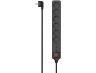 Разклонители Hama разклонител, 6 гнeзда, 1.4м кабел черен