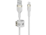 Кабели и Адаптери Belkin BoostCharge Pro Flex USB-A кабел с Lightning конектор, 3 метра, бял