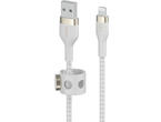 Кабели и Адаптери Belkin BoostCharge Pro Flex USB-A кабел с Lightning конектор, 3 метра, бял