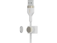 Кабели и Адаптери Belkin BoostCharge Pro Flex USB-A кабел с Lightning конектор, 3 метра, бял