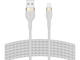 Кабели и Адаптери Belkin BoostCharge Pro Flex USB-A кабел с Lightning конектор, 3 метра, бял