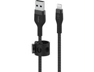 Кабели и Адаптери Belkin BoostCharge Pro Flex USB-A кабел с Lightning конектор, 3 метра, черен