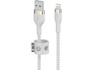 Кабели и Адаптери Belkin BoostCharge Pro Flex USB-A кабел с Lightning конектор, 2 метра, бял