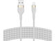Кабели и Адаптери Belkin BoostCharge Pro Flex USB-A кабел с Lightning конектор, 2 метра, бял