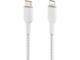 Кабели и Адаптери Belkin BoostCharge Braided USB-C към Lightning Cable , 2 метра, бял
