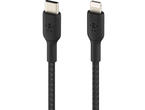 Кабели и Адаптери Belkin BoostCharge Braided USB-C към Lightning Cable , 2 метра, черен