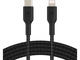 Кабели и Адаптери Belkin BoostCharge Braided USB-C към Lightning Cable , 2 метра, черен