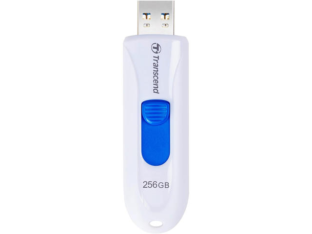 USB памети 256GB Transcend JetFlash 790, USB 3.1, в бяло