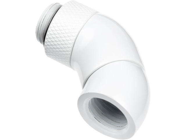 Фитинги Alphacool Eiszapfen Angle Adapter double-45° rotatable G1/4 outer thread to G1/4 inner thread - White