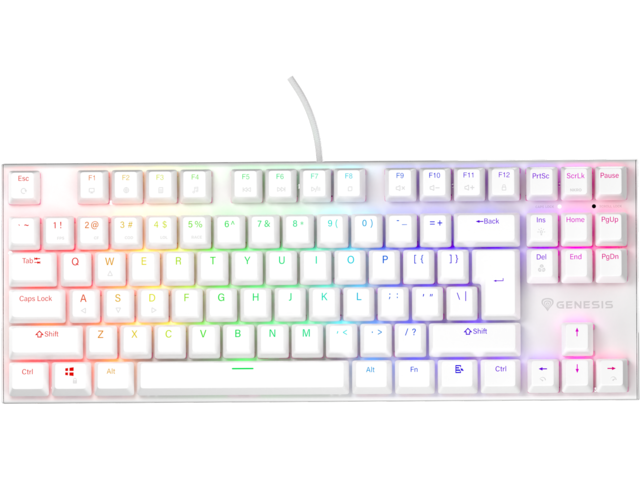 Клавиатури Genesis Thor 303 TKL RGB, Silent, White