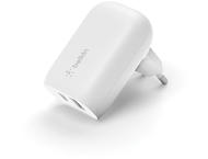 Зарядни устройства Belkin BoostCharge Dual Wall Charger with PPS 37W, White
