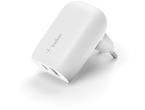 Зарядни устройства Belkin BoostCharge Dual Wall Charger with PPS 37W, White