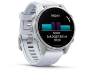 Смарт часовници Garmin fēnix® 8 - 43 мм, Silver с Whitestone силиконова каишка