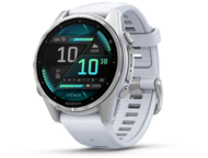 Смарт часовници Garmin fēnix® 8 - 43 мм, Silver с Whitestone силиконова каишка