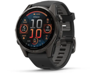 Смарт часовници Garmin fēnix® 8 - 43 мм, Sapphire - Carbon Gray DLC Titanium с Black/Pebble Gray силиконова каишка
