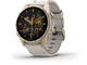 Смарт часовници Garmin fēnix® 8 - 43 мм, Sapphire - Soft Gold с Limestone кожена каишка