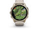 Смарт часовници Garmin fēnix® 8 - 43 мм, Sapphire - Soft Gold с Limestone кожена каишка