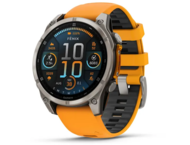 Смарт часовници Garmin fēnix® 8 – 47 mm, AMOLED Sapphire - Titanium с Spark Orange/Graphite силиконова каишка