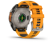 Смарт часовници Garmin fēnix® 8 – 47 mm, AMOLED Sapphire - Titanium с Spark Orange/Graphite силиконова каишка