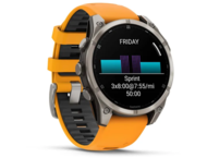Смарт часовници Garmin fēnix® 8 – 47 mm, AMOLED Sapphire - Titanium с Spark Orange/Graphite силиконова каишка